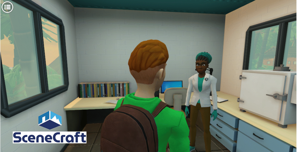 SceneCraft GamePlay Screenshot with SceneCraft Logo at the lower left.